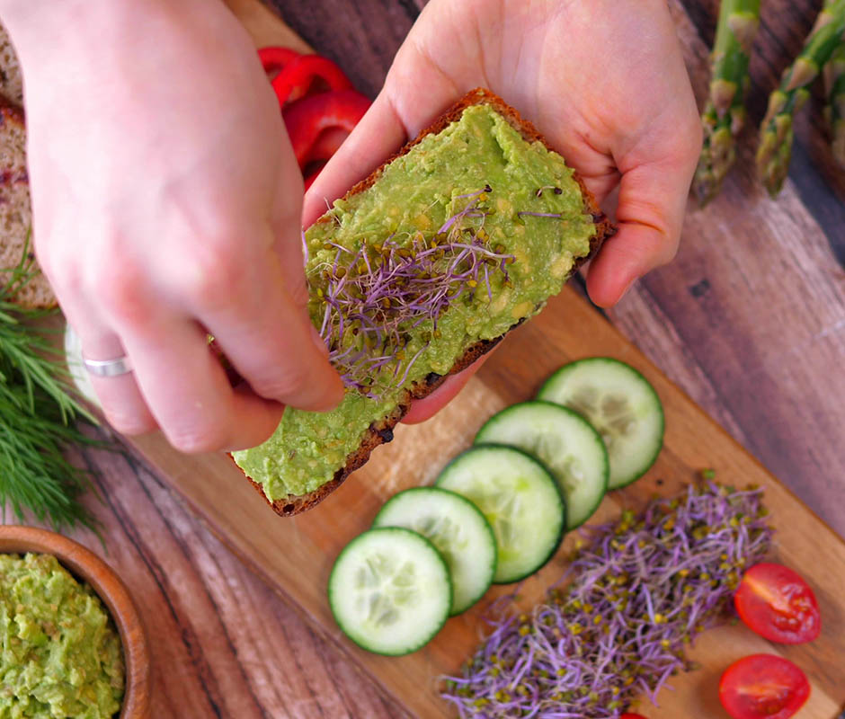 Upgrade from traditional smashed avocado on toast